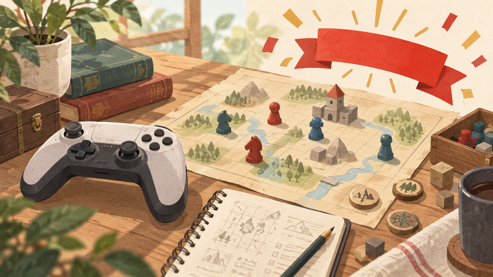 戦略シミュレーションRPGの発売をイメージしたオリジナルイラスト